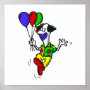 Happy Dancing Clown & Balloons