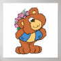 giving flowers valentine romance teddy bear