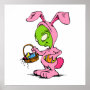 Alien Dressed as Easter Bunny with Basket