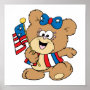 cute USA patriotic girl teddy bear design