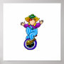 Unicycle riding Clown