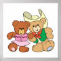 cute square dancing teddy bears design