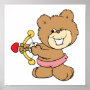 good aim winking cupid teddy bear design