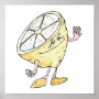 goofy silly lemon cartoon character