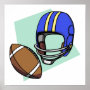 football blue helmet