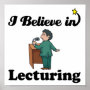 i believe in lecturing