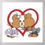kiss the bride groom teddy bears