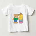 cute school teddy bear with pencil