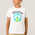 Teal Peace Word & Ribbon