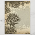 vintage etched roses design