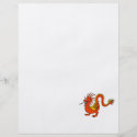 Orange asian dragon