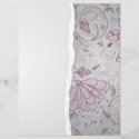 mauve and grey flower line art design