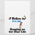 i believe in hanging on for dear life