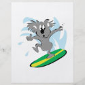 funny surfing koala bear