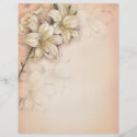 lily flowers art  design on peach