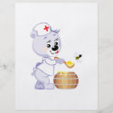 cute nurse bear fetching honey