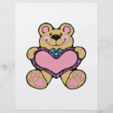 cute teddybear with heart design