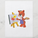 cute artist teddy bear graphic
