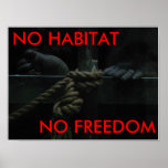 IMG_2056, NO HABITAT, NO FREEDOM POSTER