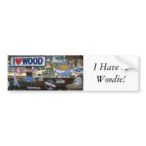 IMG_2357, I Have A Woodie! bumper stickers