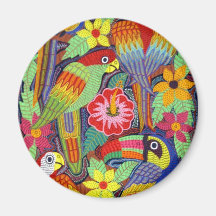 IMG_5319 Birds of Panama Mola Fridge Magnets