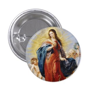 Immaculate Conception Peter Paul Rubens painting Pinback Buttons