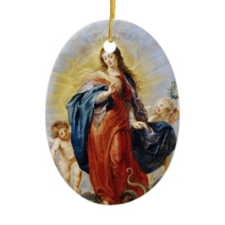 Immaculate Conception Peter Paul Rubens painting Christmas Tree Ornaments