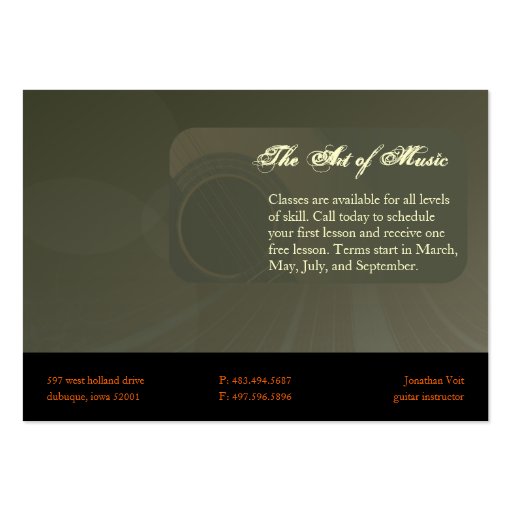 Immaculate Discipline Chubby Business Cards (back side)