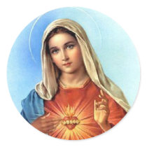 Immaculate Heart Mary stickers by Xuxario Immaculate Heart Mary stickers