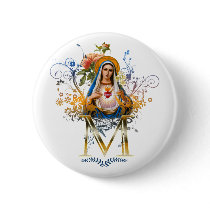 Immaculate Heart of Mary Buttons