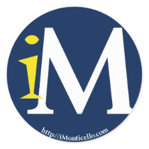 iMonticello Round Logo Design Sticker