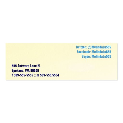 Impact Social Media Consultant Business Card (back side)