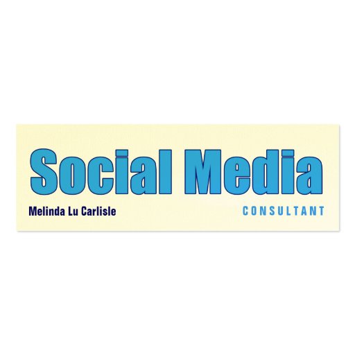 Impact Social Media Consultant Business Card
