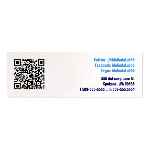 Impact Social Media Consultant w/ QR Code Business Card (back side)