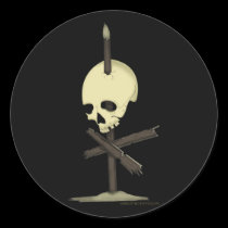 Impaled Skull stickers