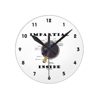 Impartial Eye (I) Inside (Anatomical Eyeball) Round Wall Clock