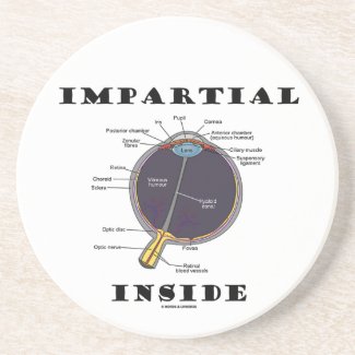 Impartial Eye (I) Inside (Anatomical Eyeball) Beverage Coasters