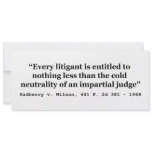 Impartial Judge Sadberry v Wilson 441 2d 381 1968 Custom Announcements