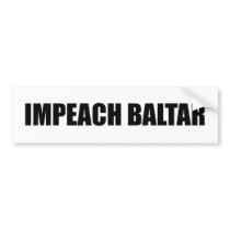 Impeach Baltar bumper stickers