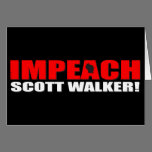 Impeach Scott Walker Greeting Cards