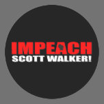 Impeach Scott Walker Stickers