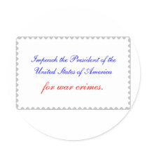 Impeach the President of the US Almost a stamp. stickers