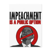 Impeachment is a Public Option postcards