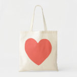 imperfect heart (salmon) tote bags