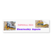IMPERIAL RED kentucky agate BUMPER STICKER bumper stickers