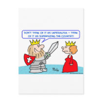 imperialism supersizing country king postcard