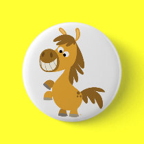 Impetuous Cartoon Pony Button Badge by Lioness_Graphics Impetuous Cartoon Pony Button Badge