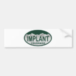 Implant license oval bumper sticker