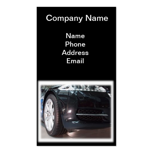 Import and Service of Luxury Cars Business Card Template (front side)