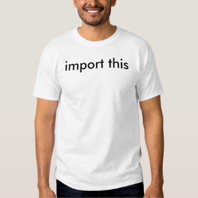 import this shirt
